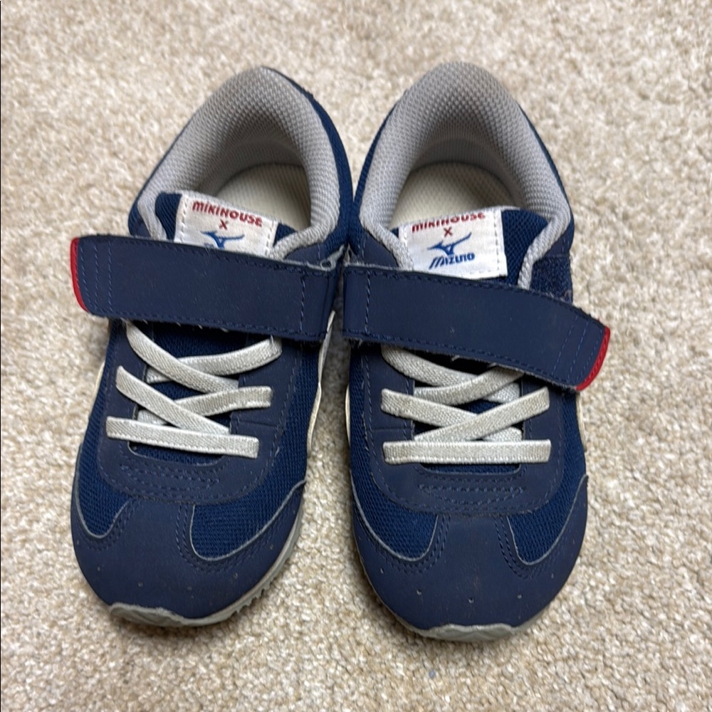 Kids Navy Sneakers with Velcro mikihouse
